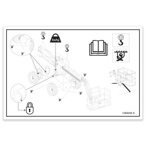 Genie Lift Part # 1269246GT - DECAL, TRANSPORTING/LIFTING, Z60E, EA