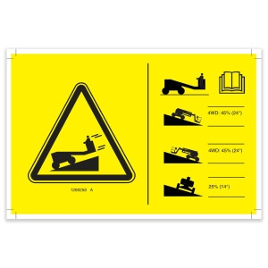 Genie Lift Part # 1269258GT - DECAL, SYMBOL, SLOPE RATING, Z60E, EA