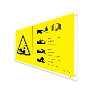 Genie Lift Part # 1272738GT - DECAL,RUNAWAY HAZARD, EA