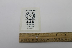 Genie Lift Part # 1273027GT - DECAL, WHEEL LOAD, SX135, EA