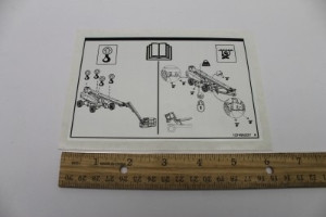 Genie Lift Part # 1274962GT - DECAL,TRANSPORT DIAGRAM,SX-135, EA