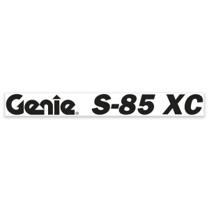 Genie Lift Part # 1279067GT - DECAL, COSMETIC, GENIE S-85 XC, EA