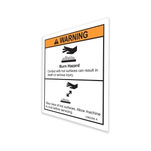 Genie Lift Part # 1280294GT - DECAL, BURN HAZARD, 2 PANEL, EA