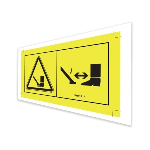 Genie Lift Part # 1286019GT - DECAL, FOOT CRUSH, OUTRIG, SYM, EA