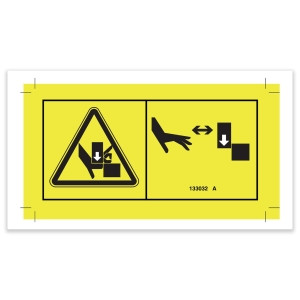 Genie Lift Part # 1286022GT - DECAL, CRUSH HAZ, MOVING PT, SYM, EA