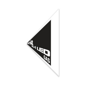 Genie Lift Part # 1286537GT - DECAL, COSMETIC GENIE-RL4LED GAS, REAR DOOR, EA