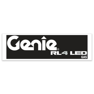 Genie Lift Part # 1286537GT - DECAL, COSMETIC GENIE-RL4LED GAS, REAR DOOR, EA