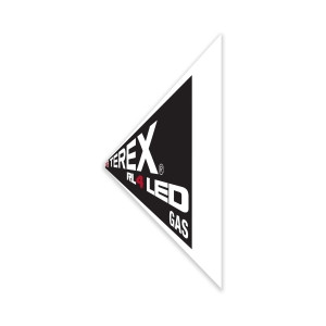 Genie Lift Part # 1286540GT - DECAL, COSMETIC TEREX -RL4LED GAS, REAR DOOR, EA