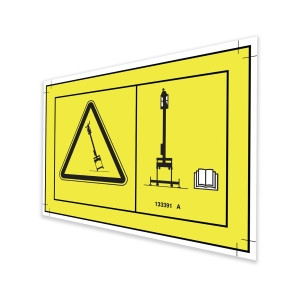 Genie Lift Part # 133391GT - DECAL, DANGER-INSTALL O.R.,SYM, EA