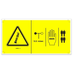 Genie Lift Part # 230493GT - DECAL,DANGER,SIDE FRC,GS3369, EA