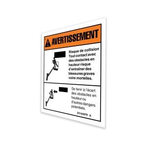 Genie Lift Part # 231442FRGT - DECAL,DANGER,COLLISION HAZ, EA