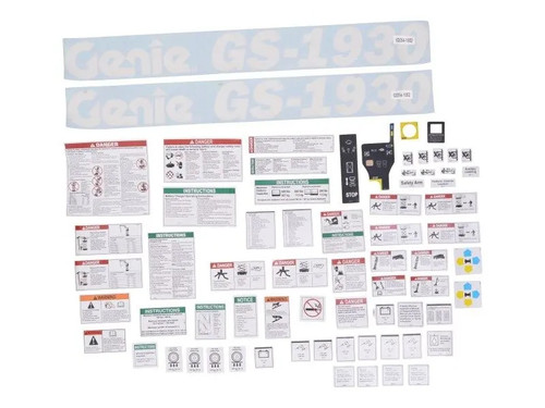 JLG Part # 70041542 | DECAL KIT, 1930 COMP, WRD, ANS, EA