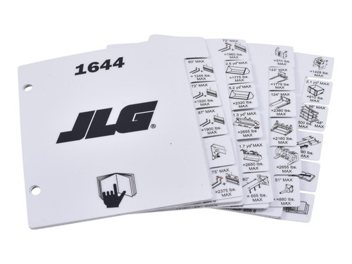 JLG Part # 1001233430 | LOAD,BOOKLET 1644,ANSI, EA