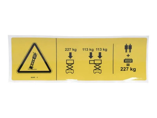JLG Part # 70043627 | DECAL,SYM-MAX CAP 500, EA