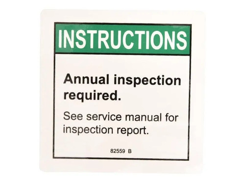 JLG Part # 70040466 | INSTRUCT ANNUAL INSP REQ, EA