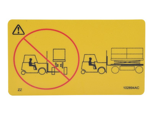 JLG Part # 70040642 | DECAL, CAUTION FORK, EA