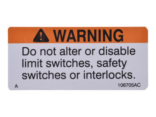 JLG Part # 70040633 | DECAL, DO NOT ALTER, EA