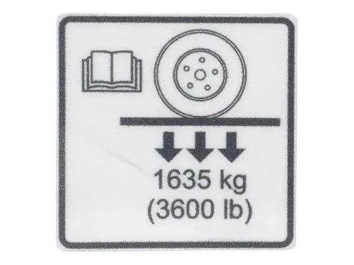 JLG Part # 138123SJ | SJ-DECAL, WHEEL LOAD, EA