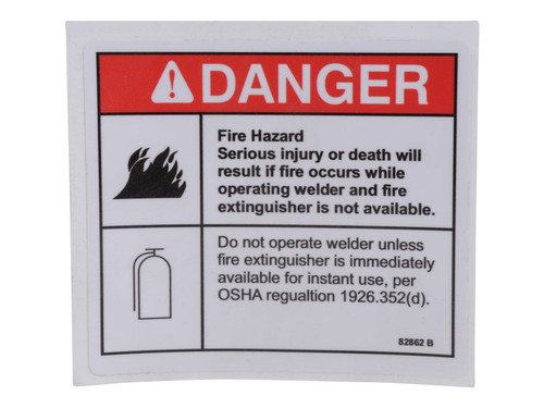 JLG Part # 70043777 | DECAL,FIRE EXTINGUISHER, EA