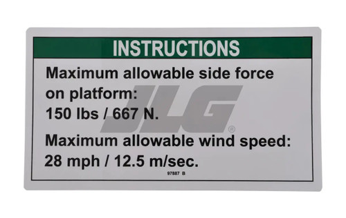 JLG Part # 70040455 | MAX SIDE FRC ANSI, EA