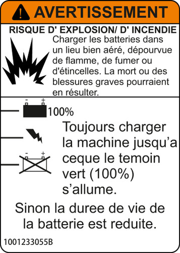 JLG Part # 1001233055 | DECAL,BAT. CHARGING INSTR, EA