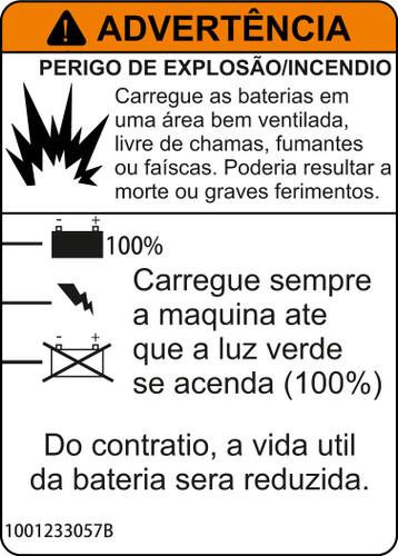 JLG Part # 1001233057 | DECAL,BAT. CHARGING INSTR, EA