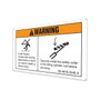 Genie Lift Part # 09.4618.2048GT - DECAL CRUSH HAZARD- USE SAFETY COLLAR GB, EA
