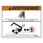 Genie Lift Part # 1280264FRGT - DECAL, CRUSH HAZARD, TELEHANDLER, FR, EA