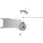 Genie Lift Part # 1280316GT - ASSY,SX-105 XC AXLE AND YOKE, LFRR, EA