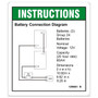 Genie Lift Part # 1290661GT - DECAL,INSTRUCT,BATTERY CONNECT, GS-1330m, EA