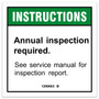 Genie Lift Part # 1290663GT - DECAL,INSTRUCT-ANNUAL INSP REQ, GS-1330m, EA