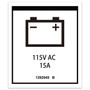 Genie Lift Part # 1292049GT - DECAL,LABEL,PWR TO CHARGER 115UK,GS-1330m, EA