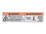 JLG Part # 1001235803 | DECAL,WARNING CRUSHING HAZARD, EA