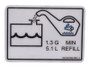 JLG Part # 1001247646 | DECAL,DEF MIN. REFILL VOLUME, EA