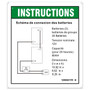 Genie Lift Part # 1290661FRGT - DECAL,INSTRUCT,BATTERY CONNECT,GS-1330m, EA