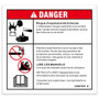 Genie Lift Part # 1290675FRGT - DECAL,DANGER,BATTERY SAFETY***,GS-1330m, EA