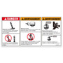 Genie Lift Part # 1293165FRGT - DECAL,DANGER/WARNING COMBO,GS-1330m, EA
