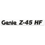 Genie Lift Part # 1295956GT - DECAL,COSMETIC,BLACK,GENIE Z45HF, EA