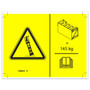 Genie Lift Part # 1298834GT - DECAL, DANGER, TIP-OVER, BATTERY, EA