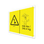 Genie Lift Part # 1299439GT - DECAL,ANSI SYMBOL, BATT WEIGHT/TIP OVER,Z30N, EA