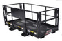 Haugen MWP 4x4 - 4ft x 4ft Industrial Work Platform designed to safely and securely provide excellent support and load bearing capabilities for telehandlers. This platform is extremely dependable due to its strong steel mesh floor construction, industrial hinges and latches, spring loaded doors that are self-latching/self-closing, fork pockets that can fit fork tines up to 2.75" x 7.75", heavy duty fork pins for secure placement, safety restraint tie downs for additional safety measures and safety pins attached to the side railings.