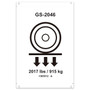 Genie Lift Part # 1305512GT - DECAL, LABEL, WHEEL LOAD, E-DRIVE, GS-2046, EA