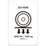 Genie Lift Part # 1305515GT - DECAL, LABEL, WHEEL LOAD, E-DRIVE, GS-4046, EA