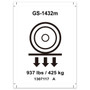 Genie Lift Part # 1307117GT - DECAL,LABLE,WHEEL LOAD GS-1432m, EA