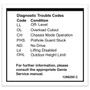 Genie Lift Part # 1296295GT - DECAL,LABEL,FAULT CODES, EA