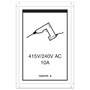 Genie Lift Part # 1254375GT - DECAL, 240V/415V, EA