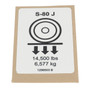 Genie Lift Part # 1296503GT - DECAL, LABEL, WHEEL LOAD, S-80 J, EA