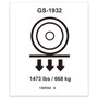 Genie Lift Part # 1305534GT - DECAL, LABEL, WHEEL LOAD, E-DRIVE, GS-1932, EA