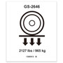 Genie Lift Part # 1305513GT - DECAL, LABEL, WHEEL LOAD, E-DRIVE, GS-2646, EA