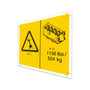 Genie Lift Part # 1304633GT - DECAL, ANSI SYMBOL, BATT WEIGHT/TIP OVER, EA